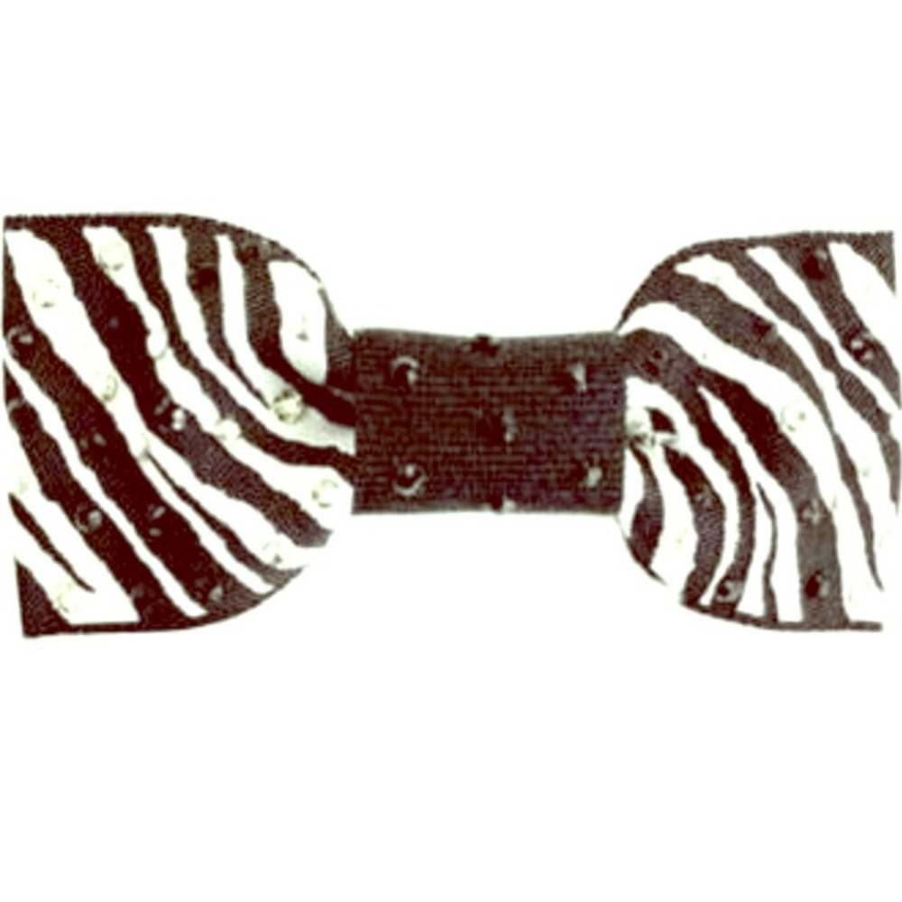 Authentic Vintage Tarina Tarantino zebra Crystal bow hair clip